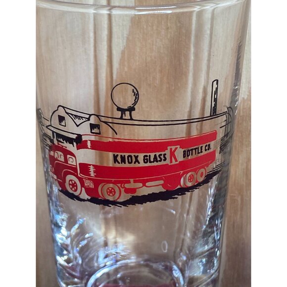 Rare Vintage Knox Glass Bottle Co. Set of 4 Drinking Glasses 12 oz Marked L Libb